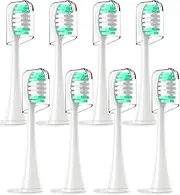 Replacement Toothbrush Heads Compatible with Aquasonic Vibe Series - 8 Pack Electric Brush Heads Compatible with Aqua Sonic Black Series/Black Series Pro/Duo PRO Series (White)