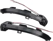Side Mirror Indicator For VW For Passat B8 For Arteon For Golf 8 For GTE Dynamic LED Turn Signal Light Side Mirror Indicator Sequential Blinker Dynamic Sequential Blinker(Dynamic Black)