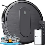 Robot Vacuum with Super-Thin Robotic Vacuum Cleaner and 100min Runtime for Pet Hair, Hardfloor,Carpet(Pink)