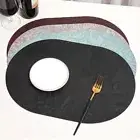 Anti Slip Dining Table Place Mats Oval Coaster Placemats Household