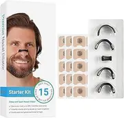 Nasal Strips, 15pcs Nose Strips for Breathing, Nose Strip, Intake Breathing Nose, Anti-Snoring Sleep Nasal Strips, Breathe Right Nasal Strips, AntiSnore Sleep Aid for Men & Women (Black)