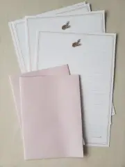 LETTER WRITING SET, LARGE letter paper w/ pink envelopes, Korean stationery
