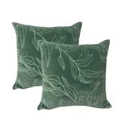 2pc Cloud Linen Sophie Juniper 50cm Cotton Velvet/Poly Pillow/Cushion Square