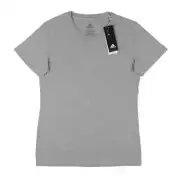 ADIDAS Womens ClimaLite The Go-To PERFORMANCE TEE - Heather Gray - 457T - M