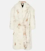 [Magda Butrym] Magda Butrym Belted shearling coat AU 14 white
