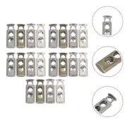 20 Pcs Metal Double Hole Bell Buckle Sportwear Shoelace Spring Buckles