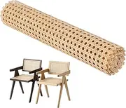 1 Roll Caning Material, PE Rattan Cane Webbing Roll for Caning Projects, Woven Cane Roll for Furniture, Chair, Cabinet, Ceiling, Basket