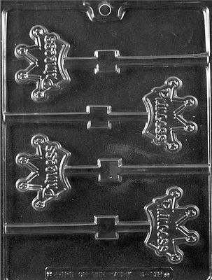 PRINCESS CROWN LOLLY POP mold Chocolate Candy molds soap party kids party girls
