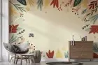 3D Leaves Branch Painting Self-adhesive Removeable Wallpaper Wall Mural
