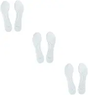 [Obuyke] 3 Pairs Silicone Cropped Insole Orthotic Shoe Insert Arch Support Insole for Plantar Non- Foot Arch Support Silicone Insole White Miss Particles Massage