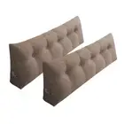 SOGA 2X Coffee Triangular Wedge Bed Pillow Headboard Tatami Cushion Decor 100cm