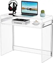 Acrylic Desk, Console Table, Acrylic Tables, for Office Bedroom Living Room (Clear)