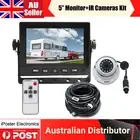 5" Monitor Dome 4PIN CCD Rearview Reversing Camera 12 IR 10m For Caravan Trailer