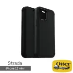 【OTTERBOX】IPHONE 12 MINI 5.4吋 STRADA步道者系列真皮掀蓋保護殼(黑)