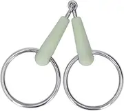 Horse Snaffle Bits, Stainless Steel Horse Bits, 5in Horse Mouth Snaffle with Chain Jointed for Horse Equestrian Training Equipment