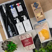 Georg Jensen Cuvee Celebration Hamper | Ultimate Gift Set: Georg Jensen Cuvée, Blueberry Jam, Cranberry Sauce, Shortbread, Smoked Olives, Bath Salts, Lychee Body Wash & Lotion
