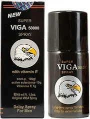 Super VIGA 50000 Delay Spray for Men | Last Longer in Bed | 150 Sprays | Desensitizing for Premature Ejaculation PE | 45ml | Helps Prolong and Control Climax