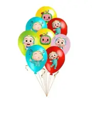 15pcs cocomelon Party Supplies latex Balloons