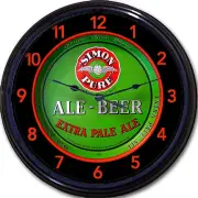 Simon Pure Beer Tray Wall Clock Buffalo NY Lager Ale Brew Man Cave New 10"