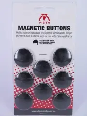 8 x BLACK 30mm Magnetic Button Whiteboard VWMAG30BK Vista