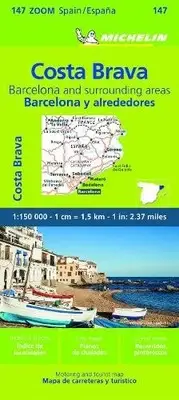 Barcelona y Alrededores Costa Brava - Zoom Map 147: Map by Michelin