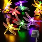 Outdoor 20 LED Fairy Light Solar Lamp Garlands Light Dragonfly String Lights