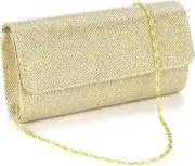 Evening Bag Clutch Purses for Women Ladies Sparkling Party Handbag Gold