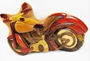 Motorcycle Hand Crafted Wood Puzzle Box