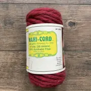 Macrame Cord Vintage Maxi-Cord Synthetic Fiber Wine 55 yards