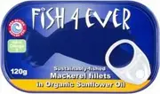 Fish 4 Ever Mackerel Fillets in Sunflower Oil 120g