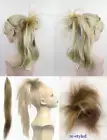 STRAIGHT LAYERED SPIKY HAIR FOX-TAIL ON 22" LONG BENDABLE WIRE HAIRPIECE HAIRDO