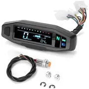 Motorcycle Mini VA HD LCD Speedometer Speedometer Fuel Gauge Hd Adjustable LCD Black