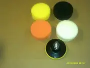 3" Hook and Loop Foam Buffing Polishing smooth pads backing plate drill adapter