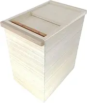 Umezawa 641083 Unbleached Paulownia Rice Bin, Slide Type, 22.0 lbs (10 kg)