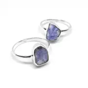 Purple Quartz Crystal Silver 925 Ring Natural Jewellery Raw Solitaire One Piece Variant Size 6 7 8 US/CA