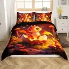 Bedding Set Queen Size Cute Mushroom Dragon Duvet Cover Set Teens Boys Room