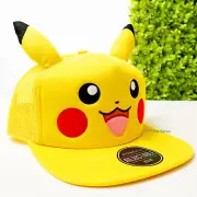 Pokemon Pikachu 3D Ears Cap Adjustable Youth Adult Snapback Hat Nintendo New