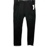 Marc Ecko Mens Undertake Straight Fit Jeans Black Stretch Dark Wash 34x32 New