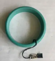 Vintage Lucite Bangle Bracelet New With Tags Teal Aqua Green