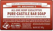 Dr. Bronner's Pure Castile Soap Bar 140 g, Eucalyptus