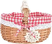 BESPORTBLE Shopping Basket Baskets Basket Tray Outdoor Storage Basket Small Easter Basket Liner Storage Basket Picnic Basket Black Picnic Basket Hanging Basket Plants Wicker Basket Red Rattan