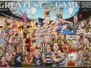 Afl Mark knights 2023 teams POSTER,FOOTBALL PREMIERS,SWANS,Geelong cats, crows1