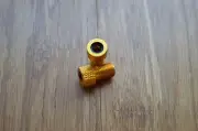 Pair of Presta to Schrader Valve Adapters ``GOLD``