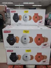DASH Halloween Mini Waffle Maker Set of 3 (Pumpkin, Skull, Spider Web) Brand New
