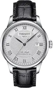 [Tissot] Men's Le Locle Stainless Steel Dress Watch, Black, Strap