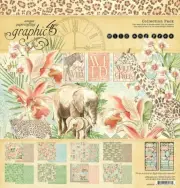 Graphic 45 WILD & FREE 12x12 Collection Pack Kit Scrapbook Papers + Stickers