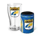 West Coast Eagles AFL Heritage Pint Glass and Can Cooler Father's Day Gifts