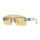 FENDI TECHNICOLOUR FE 40023U 12J Silver Yellow FF Print Sunglasses NEW