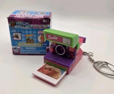 World's Smallest Coolest BARBIE Polaroid Camera Keychain Miniature W/Sound, NEW