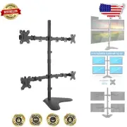 Durable Steel Quad Monitor Mount | Full Motion 4 Screen Stand for Home & Office